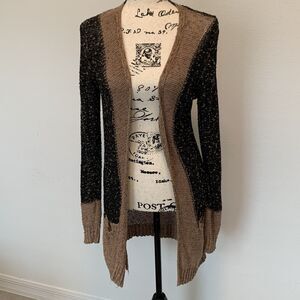 Belldini Brown Long Open Front Cardigan Size M